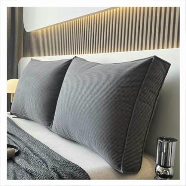 Imagem de LGEOELIAS Almofada triangular para cabeceira, travesseiro para sentar na cama, encosto, suporte de posicionamento do encosto, ergonomicamente projetado, para sofás e beliches