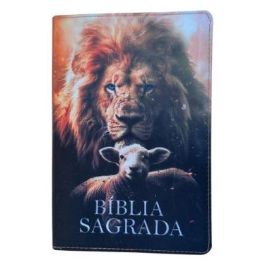 Imagem de Bíblia Leão cordeiro com Índice e Harpa - CENTRAL