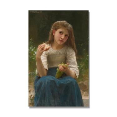 Imagem de NHLDZYH William Adolphe Bouguereau, impressão clássica, (lanche), cartaz temático de mitologia grega, decoração de parede para cozinha, quarto. 40 x 64 cm apenas tela