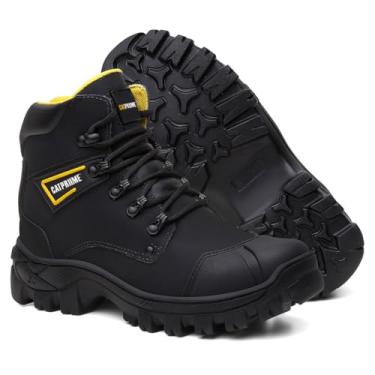 Imagem de Botina Catpriime Coturno De Segurança Trabalho Epi Com C.a Original 47.751 Preto Amarelo (Preto/Amarelo, BR, Adulto, Numérico, 37)