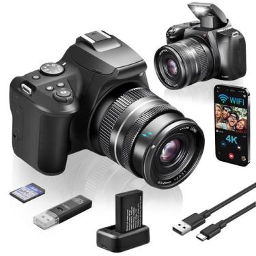 Imagem de Câmera digital OIEXI 4K 64MP WiFi 10X Zoom óptico com 64GB