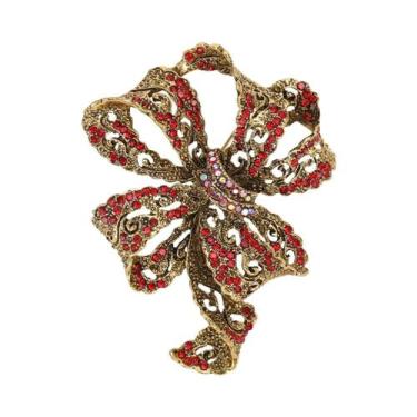 Imagem de Broches de Arco com Strass Brilhantes - Acessório de Festa Unissex, Ve