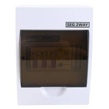 Imagem de Caixa de fusíveis 2 Way 40A 30mA RCD + 2 MCB Condição de alimentação de energia eletricide para edifícios e garagens residenciais resistentes ao impacto retardor de chama