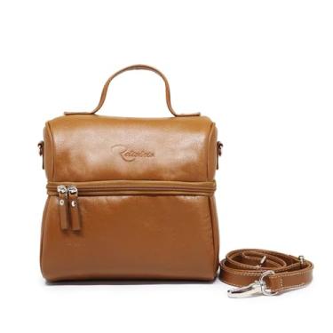 Imagem de Bolsa Térmica para Marmita de Couro Legítimo Relicário - Sam (Caramelo)