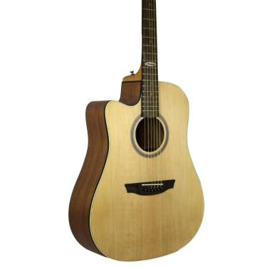 Imagem de Violão Canhoto Strinberg Folk Elétrico Cordas Aço SD200C Natural Satin Fosco Violao Para Canhoteiro