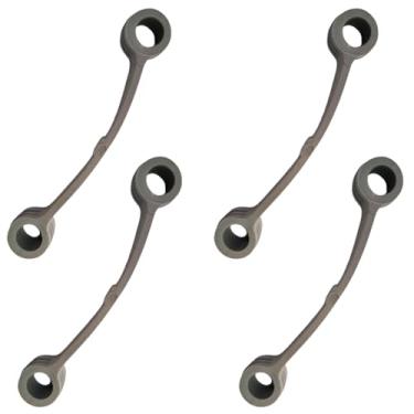 Imagem de Kit 4 Tirantes compatível com Lavadora Brastemp, Consul 11 a 15Kg – Suspensão do Cesto – 9cm – Peça de Reposição Cor Cinza