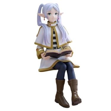 Imagem de Luxetoys Figuras de anime Frieren, personagem elfo, com estátua de modelo de posição sentada e em pé para decoração e presente (postura sentada)