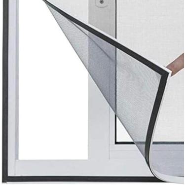 Imagem de Tela Mosquiteiro Para Janela De Apartamento Removível Magnética Protetora Com Velcro Mosquito Mosquiteira (86x105cm)
