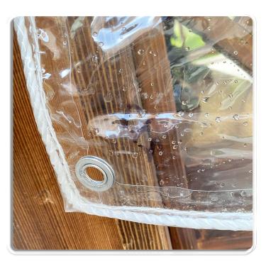 Imagem de Lona Impermeável De Encerado Transparente, Lona De Vinil De Pvc Transparente à Prova De Chuva À Prova De Poeira Fortalecer Folha De Plástico, Feita Sob Medida, Clear, 2.1x2.5m/6.9x8.2ft