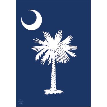 Imagem de Bandeira de jardim Briarwood Lane South Carolina Palm Tree State of S.C. 32 x 45 cm