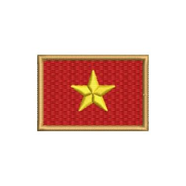 Imagem de BP0411-011 Bandeira Vietnã do Norte Patch Bordado 5,7×3,8cm (D- Arquivo Matriz para bordar.)