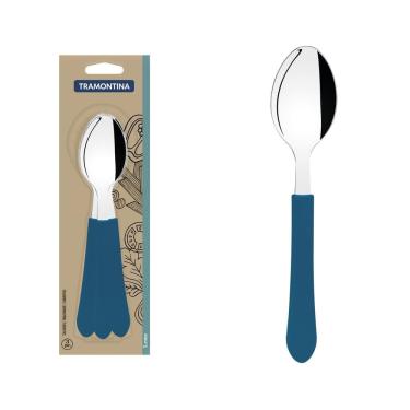 Imagem de Conjunto de Colheres de Mesa Tramontina Leme Azul 3 Peças