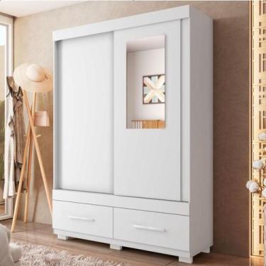 Imagem de Guarda Roupa Mongi 2 Portas Com Espelho Branco Caemmun