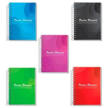 Imagem de Caderneta Espiral Capa Flexível 1/8 96 Folhas - Pauta Branca