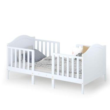 Imagem de Cama infantil conversível Costzon Classic Wood com grades de proteção