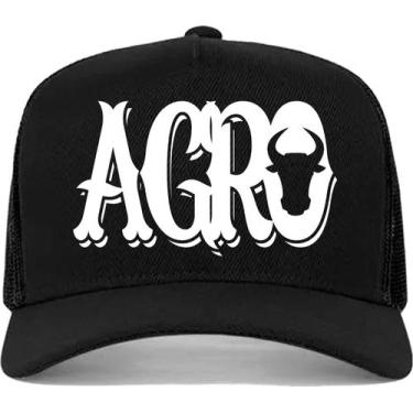 Imagem de Boné trucker aba curva unissex agro boi roça pecuária - Dog's, Preto, 