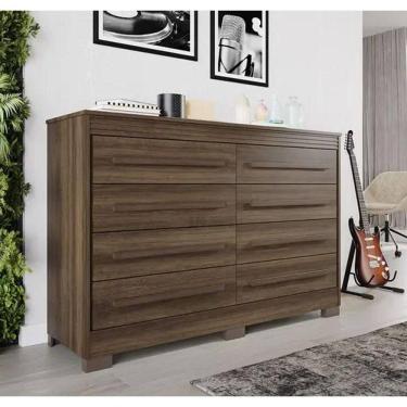 Imagem de Cômoda Califórnia 8 Gavetas 100% Mdf Imbuia - Benetil