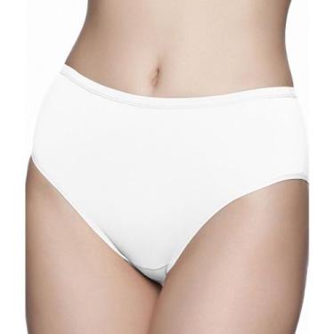 Imagem de Calcinha Liz 50370 Cavada Clássica Microfibra Cintura Alta, Branco, GG