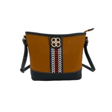 Imagem de Bolsa feminina transversal estilosa - chenson, Whisky, M