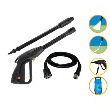 Imagem de Kit Mangueira 5mt Pistola Lança Wap Aqua Max Lavadora - COMPATÍVEL WAP