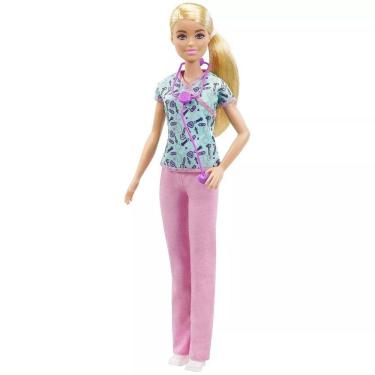 Imagem de Boneca Barbie Enfermeira Profissões Divertidas 30 Cm Mattel