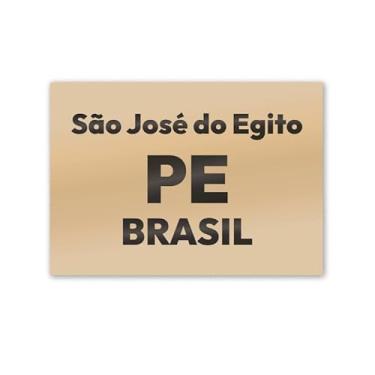 Imagem de Imã de Geladeira São José do Egito Pernambuco MDF 8cm x 5cm