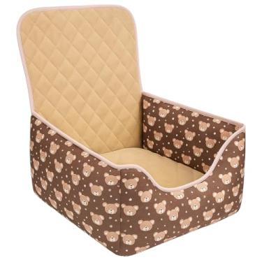 Imagem de Capa Protetora Assento Banco de Carro Pet Cama Cachorro Lavável Eco Reutilizável(Avelã Estampado,P)