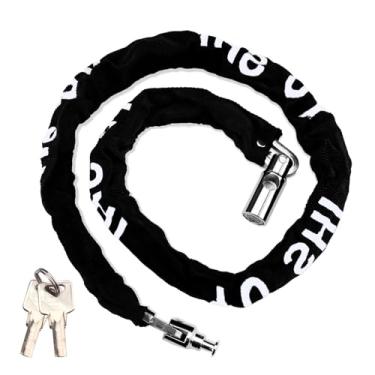 Imagem de Cadeado de corrente de bicicleta com 2 chaves, cadeados de bicicleta de 11 m, resistentes anti-roubo, cadeados de corrente de bicicleta, correntes de bloqueio de bicicleta para motocicletas, caminhões