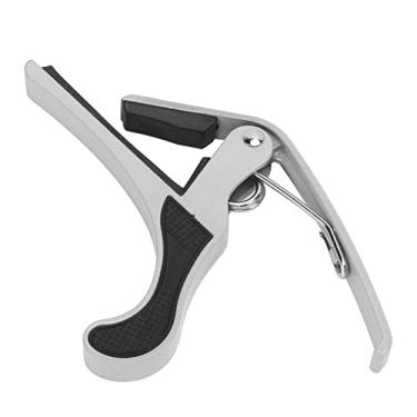 Imagem de Drfeify Guitar Capo Alloy Lançamento Rápido para o Bandolim de Banjo de Guitarra Elétrica Com Picaretas de Guitarra 2pcs, Presente Perfeito para Guitarristas e Iniciantes (Prata)