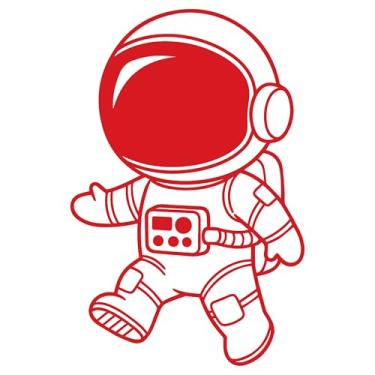 Imagem de Adesivo ASTRONAUTA Ideal para notebook carro portas vidros Paredes Quarto Infantil vários tamanhos (VERMELHO, 15x22,8cm)