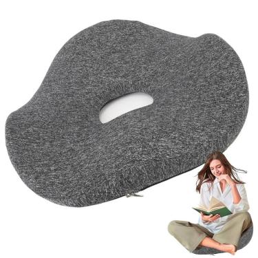 Imagem de Almofada Ortopedica Ergonomica Cadeira Lombar Coccix Coluna Evita Problemas Saude