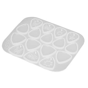 Imagem de Akozon Molde de Silicone Reutilizável para Picaretas de Guitarra de Triângulo DIY - Molde de Resina Epóxi de Cristal para Artesanato e Projetos de Arte Personalizados