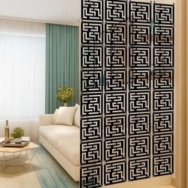 Imagem de Kit 12 de placas decorativas de MDF na COR PRETA divisória de ambiente