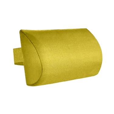 Imagem de WeiLaiKeQi Almofada de cabeça reclinável para espreguiçadeira, apoio de cabeça, almofada ergonômica para apoio de pescoço para cadeiras de escritório e piscina, Amarelo Mostarda