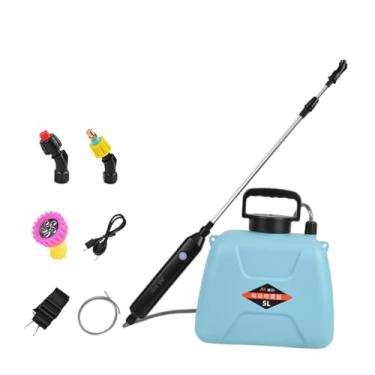 Imagem de Bothyi Pulverizador de jardim com cabo recarregável de 5L, multiuso, com bicos de névoa, economiza esforço, pulverizador elétrico com haste retrátil para, Use Cerca de 140 Minutos