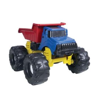 Imagem de Caminhão de Brinquedo Caçambão Infantil Grande com Rodas Gigantes - Su
