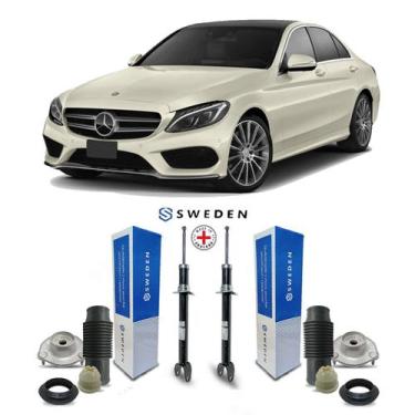 Imagem de Par Amortecedores Kit Coxim Rolamento Batente Dianteiro Mercedes C180 