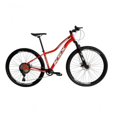 Imagem de Bicicleta Aro 29 Ksx Sd7 Feminina 12v Garfo Com Trava K7 11/50 Freios Hidráulicos Kit 1x12 - Vermelho/branco Tam. 17