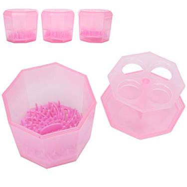 Imagem de OKJHFD 3 Sets Makeup Brush Cleaner Drying Cosmetic Brush Scrubber Box Portable Cleaning Tool Round Head Blush Brush Soft Fiber Hair Powder Brush.