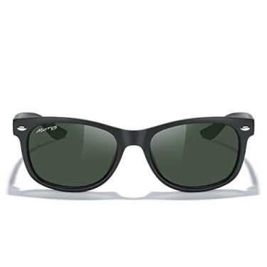 Imagem de MERRY'S Óculos de sol para meninas olho de gato para crianças óculos de sol polarizados S7001, Moldura preta fosca/lente G15, Lens width: 48 millimeters