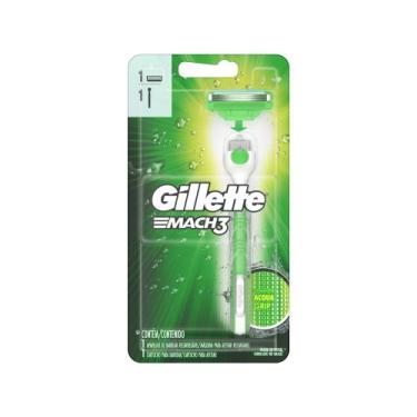 Imagem de Aparelho de Barbear Gillette Mach3 Aqua-Grip - Sensitive Recarregável