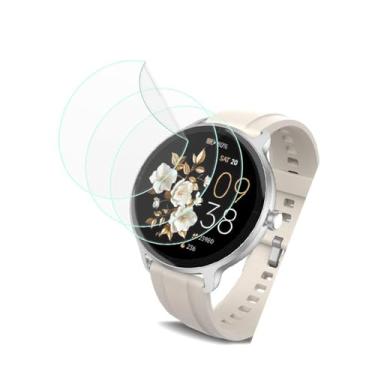Imagem de Futanwei Película protetora de tela YMZ Smart Watch DR03 de 1,25 polegadas [pacote com 3] película PET transparente HD [antiimpressões digitais] [antiarranhões] [sem bolhas] [compatível com capas