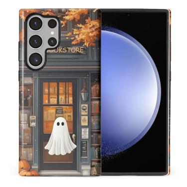 Imagem de CARLOCA Capa para Samsung Galaxy S24 Ultra, Design de Livraria Fantasma Aconchegante - Proteção Dupla Híbrida TPU Macio + PC Rígido, Capa à Prova de Choque e Antiarranhões Capa Protetora Masculina