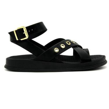 Imagem de Sandalia Moleca Original Papete Flatform Macia Feminino 104, 36, Preto