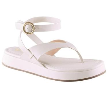 Imagem de Papete Via Uno Flat Form Ref 803025sdavv - Branco/branco - 38