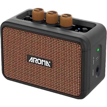 Imagem de M-VAVE Amplificador Mini para Guitarra Elétrica : 5W Portátil com Bluetooth 5.3, 2 Canais (Clean/Overdrive), Bateria Recarregável 7h - Som Profissional para Prática em Casa, Viagens e Sessões Jam