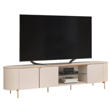 Imagem de Rack Bancada para Sala Ariana Off White - DJ Móveis