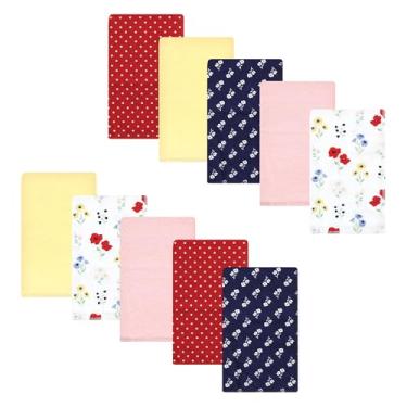 Imagem de Luvable Friends Hudson Baby Flanela Burp Panos, pacote com 10, Florescimento da floresta, 12.5x15 inches