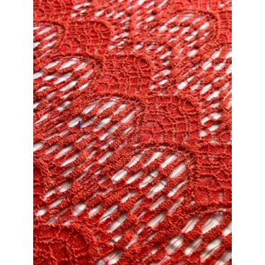 Imagem de Tecido Renda Guipir I 1m x 1,40m I 62% Algodão 36% Poliamida 2% Viscose (Orange)