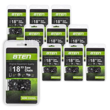 Imagem de 8TEN Corrente de motosserra para Stihl MS210 MS230 MS250 26RS 68 Husqvarna 45,72 cm .063 .325 68DL pacote com 10